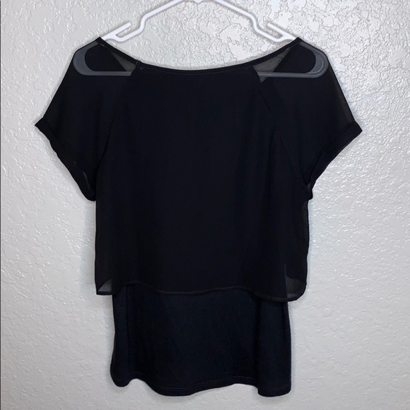 American Eagle Black sheer layered top - Picture 7 of 8